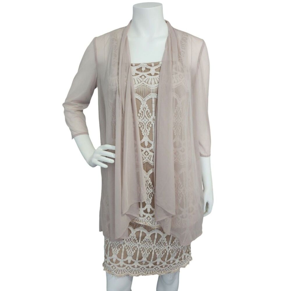 R&M Richards 2-Piece Lace Sheath Dress & Coordinating Jacket Set